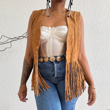 Load image into Gallery viewer, Fringe/Tassel Genuine Suede Waistcoat