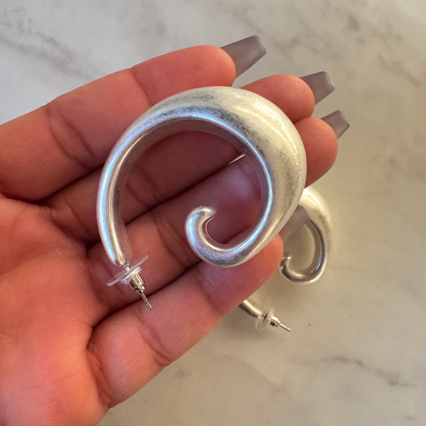 Newly Added: Pearly Curly Statement Earrings