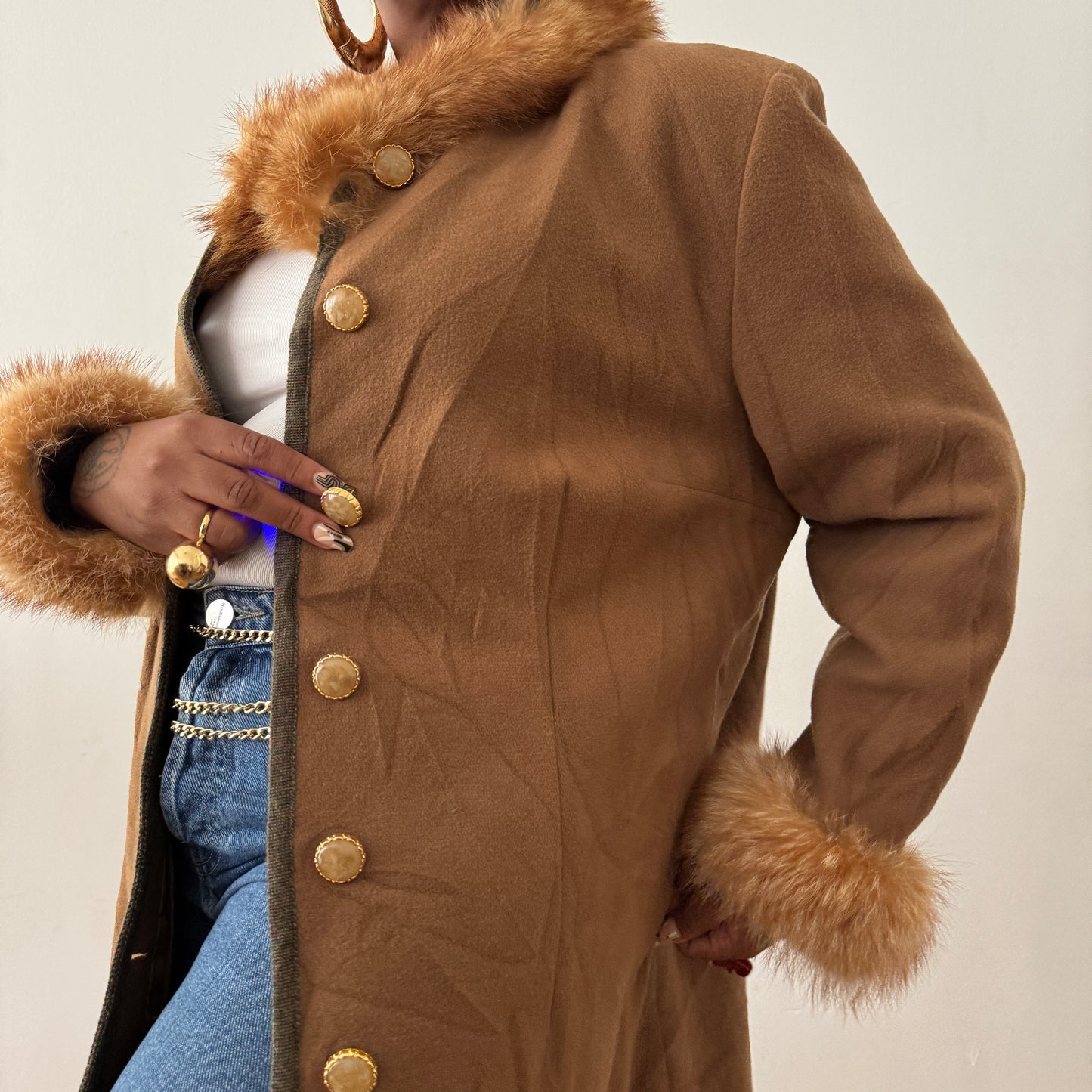 Newly Added: Genuine Fur Collar & Sleeve Winter Coat