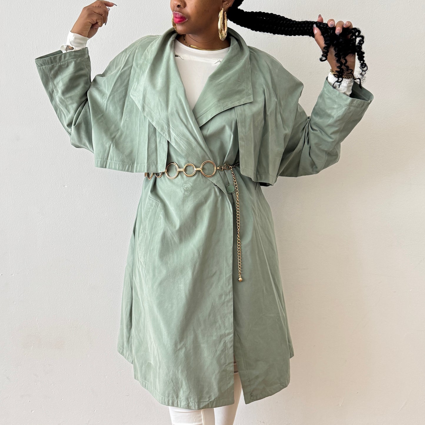 Newly Added: Vintage Trench coat **No Belt
