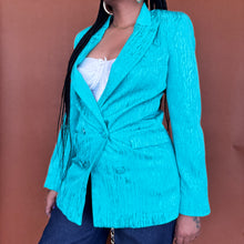 Load image into Gallery viewer, Vintage Silky Double Breasted Blazer