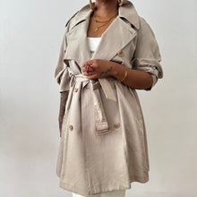 Load image into Gallery viewer, Light Vintage Trench Coat