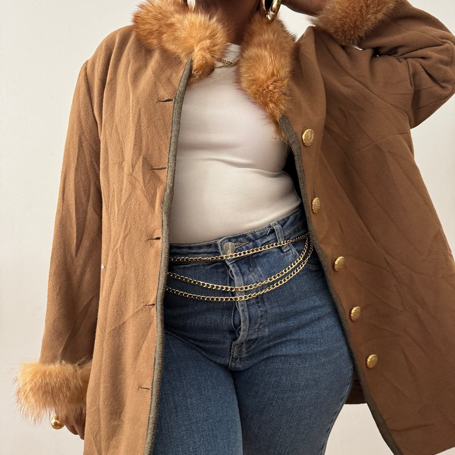 Newly Added: Genuine Fur Collar & Sleeve Winter Coat