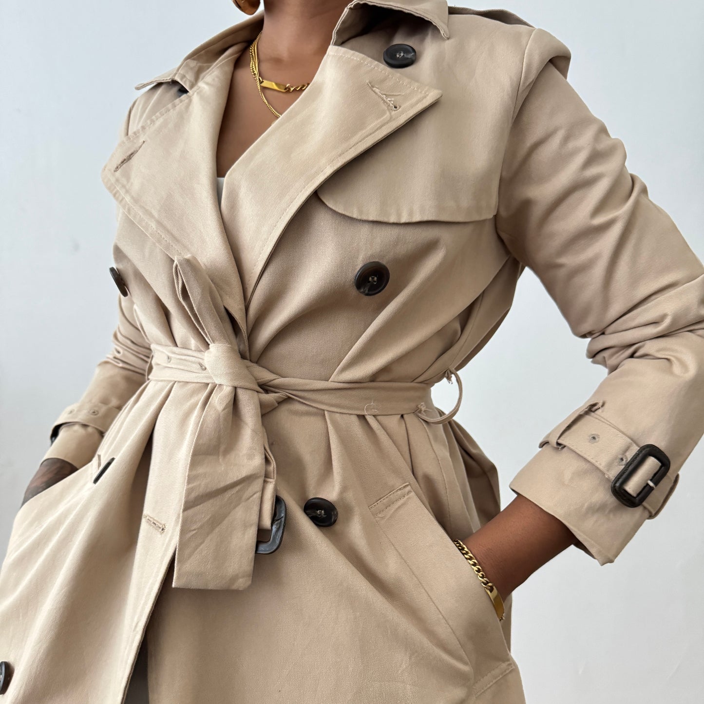 Newly Added: Double BreastedTrench Coat