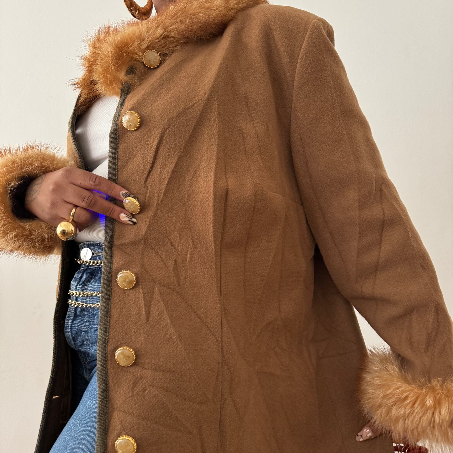 Newly Added: Genuine Fur Collar & Sleeve Winter Coat
