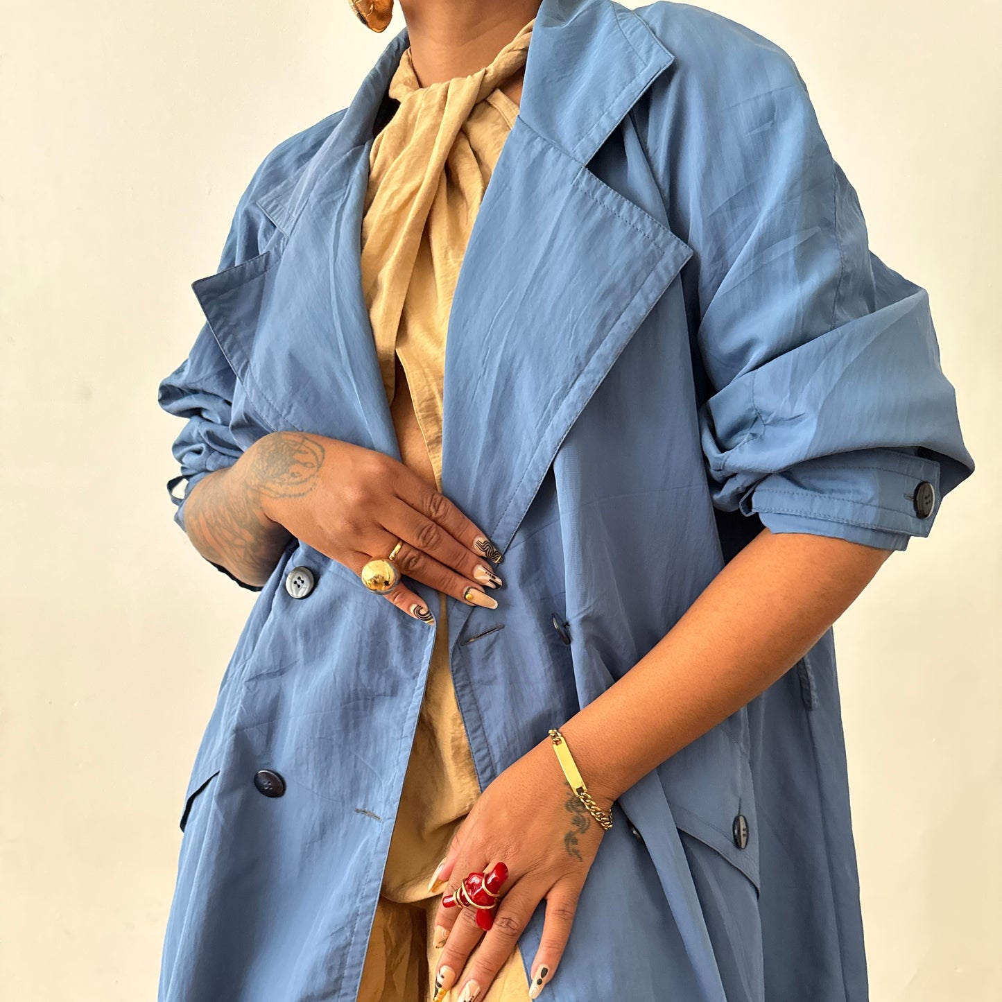 Newly Added: Brand New Vintage Trench Coat **No belt