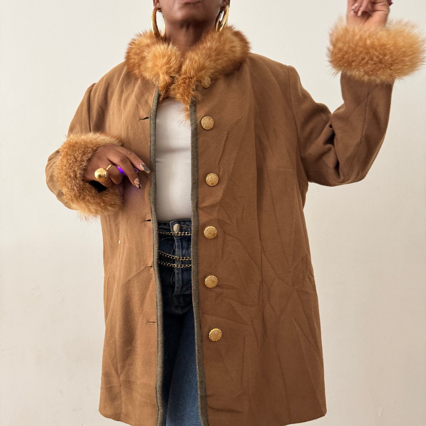 Newly Added: Genuine Fur Collar & Sleeve Winter Coat