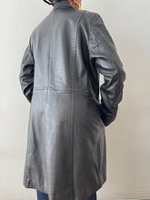 Load image into Gallery viewer, Genuine Leather Trench Coat