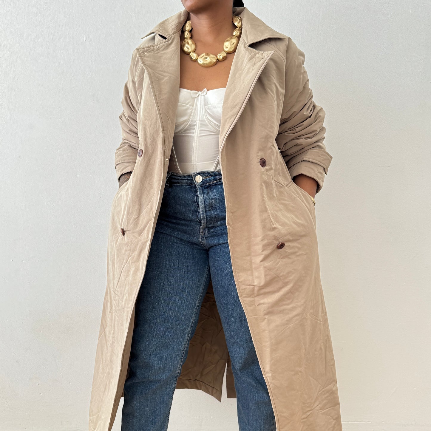 Newly Added: Brand New Basic Timeless Double Breasted Puffer/Bomber Jacket