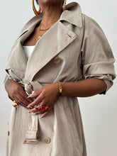 Load image into Gallery viewer, Light Vintage Trench Coat