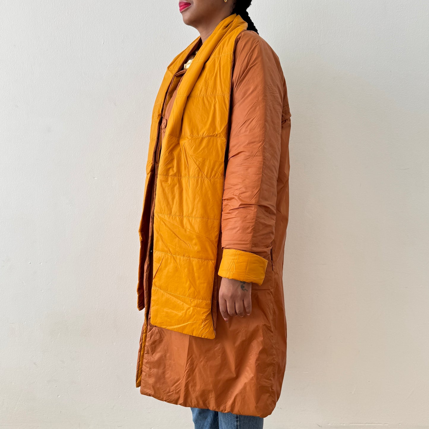 Newly Added: Brand New Light Duck Down Reversible Winter Coat with Scarf