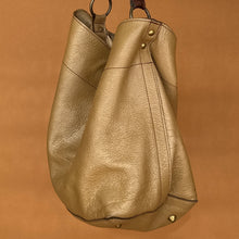 Load image into Gallery viewer, Newly Added: Genuine Leather Metallic Hobo Bag