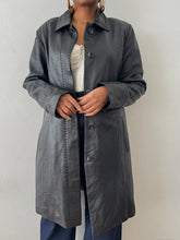 Load image into Gallery viewer, Genuine Leather Trench Coat
