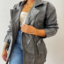 Load image into Gallery viewer, Genuine Leather Half Biker Jacket