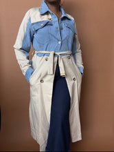 Load image into Gallery viewer, Newly Added: Light Denim Trench Coat - Thrift Happens 2