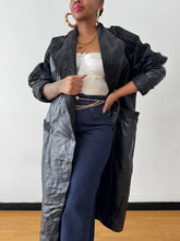 Load image into Gallery viewer, Newly Added: Genuine Leather Batwing Vintage Trench Coat