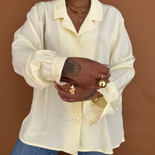 Load image into Gallery viewer, Newly Added: Egg Yellow Vintage Blouse