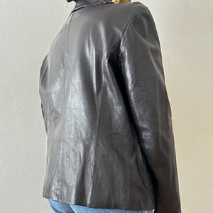 Newly Added: Genuine Leather Basic Blazer