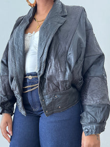 Newly Added: Vintage Genuine Leather Batwing Jacket