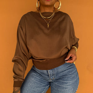 Newly added: silk and woollen batwing blouse
