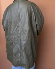 Load image into Gallery viewer, Newly Added: Basic Olive Green Genuine Leather Jacket
