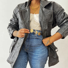 Load image into Gallery viewer, Newly Added: Genuine Leather Half Biker Jacket