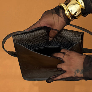 Newly Added: Genuine Leather Vintage Woven Tote Bag