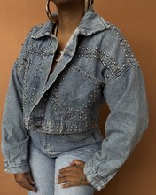 Load image into Gallery viewer, Newly Added: Cropped Denim Jacket