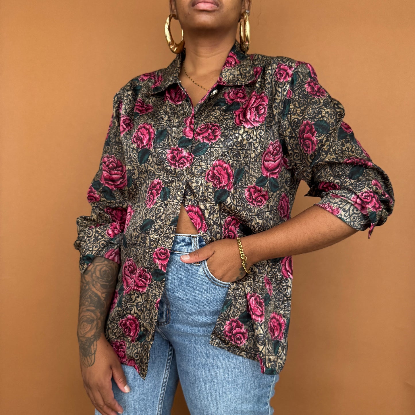 Newly Added: Vintage Silk Floral Shirt