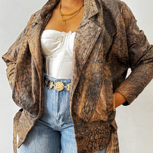 Load image into Gallery viewer, Newly Added: Genuine Leather Distressed Batwing Jacket