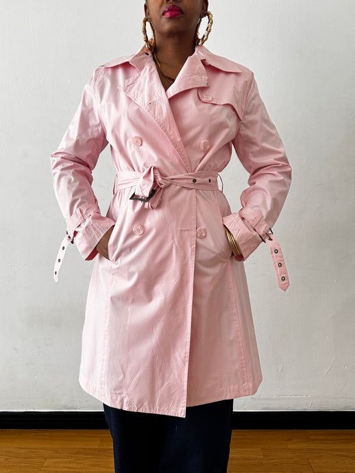 Pink Light Basic Trench Coat