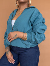 Load image into Gallery viewer, Newly Added: Teal Embroidered Lightweight Jacket