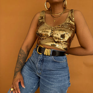 Newly Added: Branded Rabanne x H&M Collab Sequined Crop Top