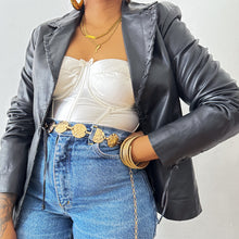Load image into Gallery viewer, Newly Added: Genuine Leather Basic Blazer
