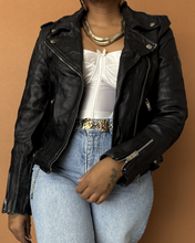 Load image into Gallery viewer, Newly Added: Genuine Leather Biker Jacket