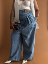 Load image into Gallery viewer, Newly Added: Louwe Inspired Sculpted Denim Tapered Trousers - Thrift Happens 2