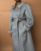 Load image into Gallery viewer, Newly Added: Vintage Grey Trench Coat - Thrift Happens 2