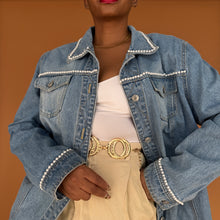 Load image into Gallery viewer, Newly Added: Denim Jacket with Pearly Detail