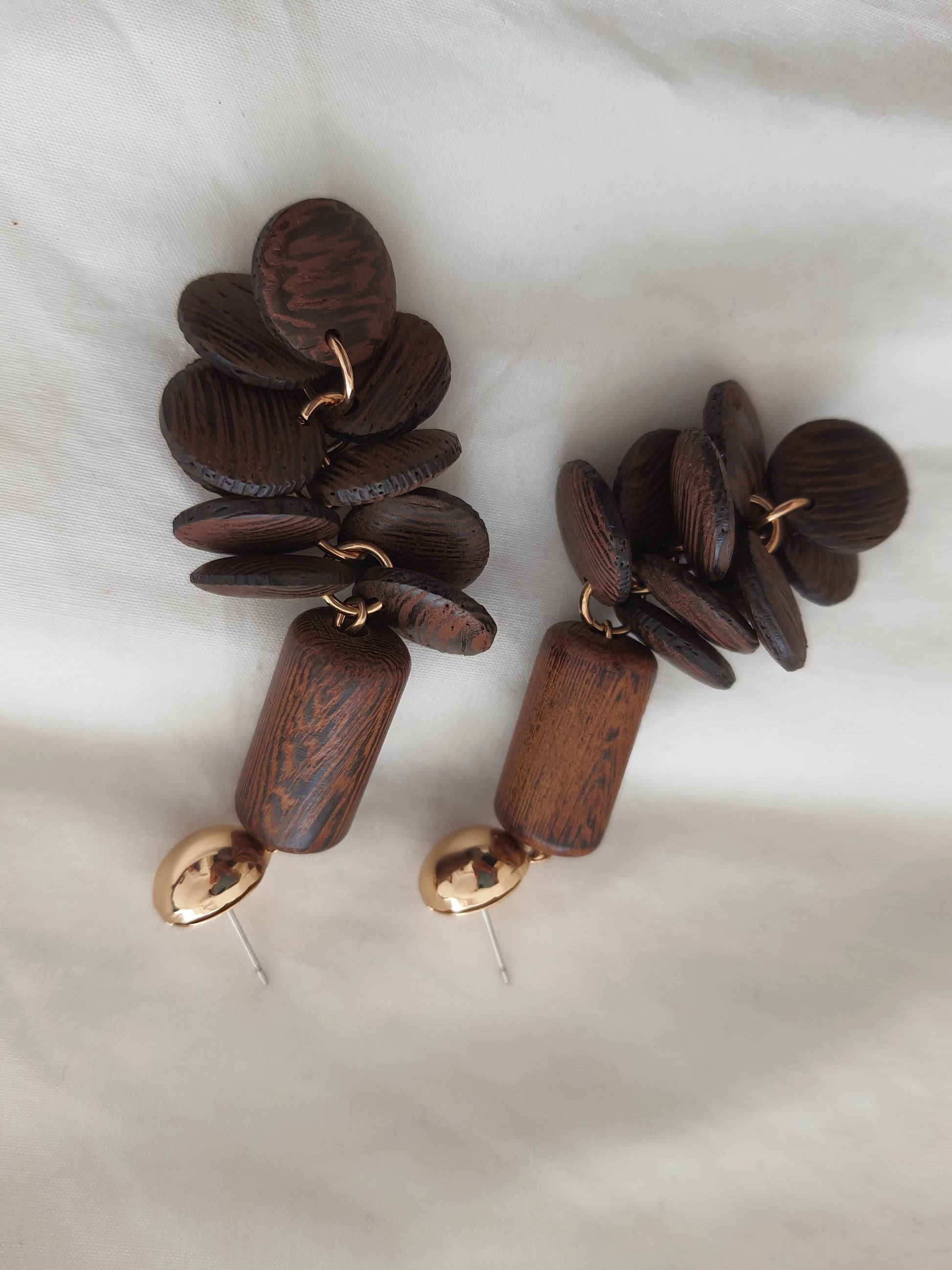 Jewellery: Wooden Tassel Earrings - Thrift Happens 2