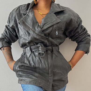 Newly Added: Genuine Leather Half Biker Jacket