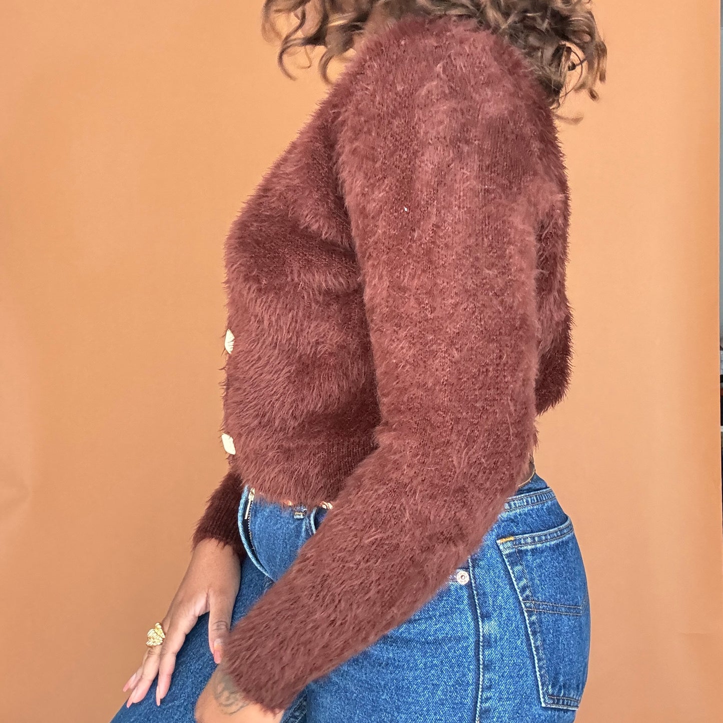 Sale: Fluffy Faux Mohair Cardigan