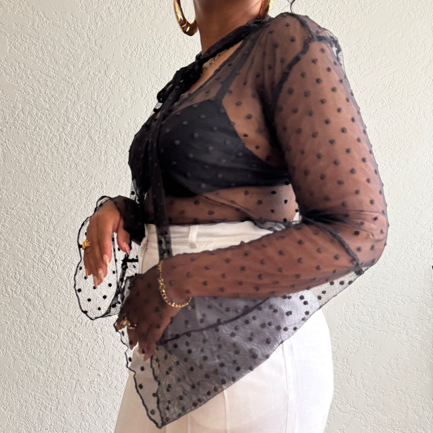 Newly Added: Polka Dot Transparent Blouse