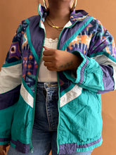 Load image into Gallery viewer, Abstract Nylon &amp; Fleece Panel Jacket - Thrift Happens 2