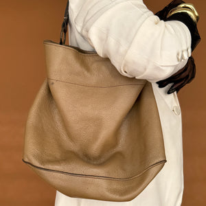 Newly Added: Genuine Leather Metallic Hobo Bag