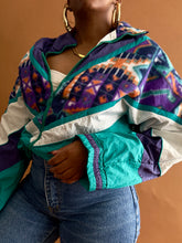 Load image into Gallery viewer, Abstract Nylon &amp; Fleece Panel Jacket - Thrift Happens 2