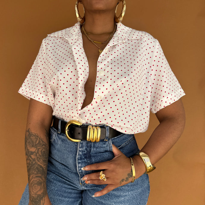 Newly Added: Red & White Polka Dot Shirt