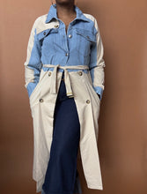 Load image into Gallery viewer, Newly Added: Light Denim Trench Coat - Thrift Happens 2