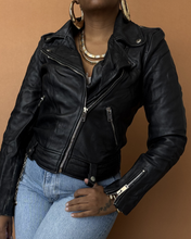 Load image into Gallery viewer, Newly Added: Genuine Leather Biker Jacket