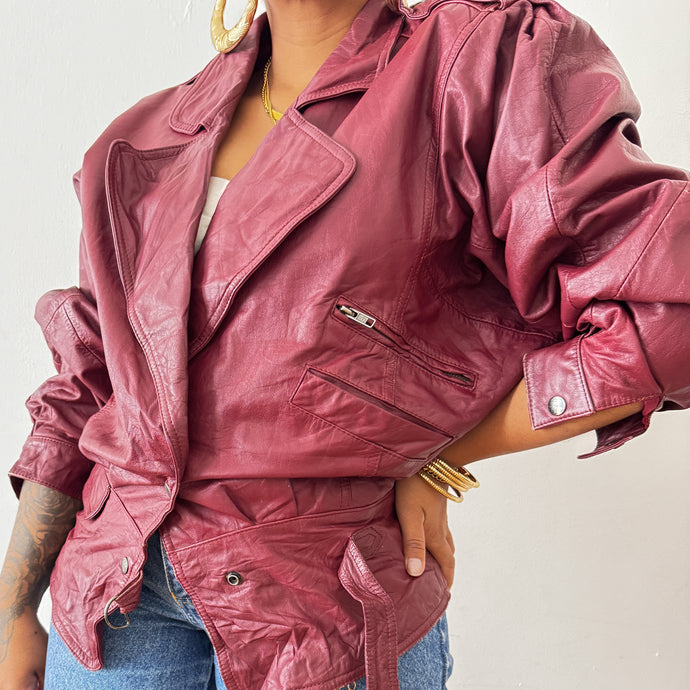 Batwing Genuine Leather Jacket