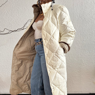 Newly Added: Reversible Ling Bomber/Puffer Jacket with Genuine Fur